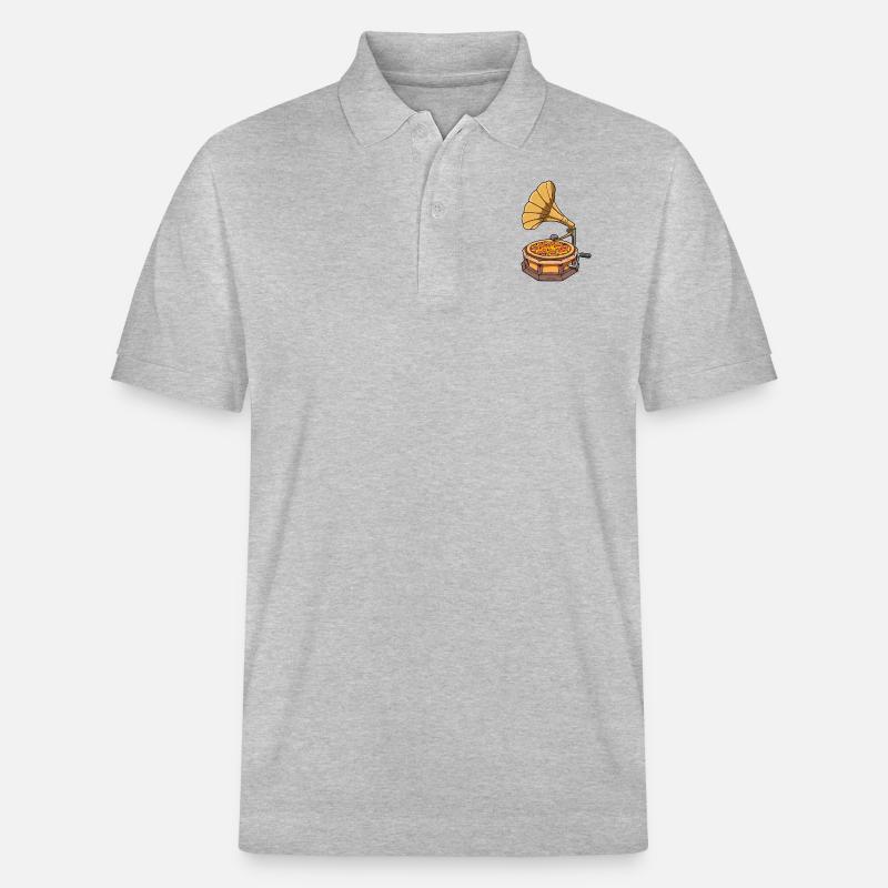 Pizza Phonographe - Polo PREPSTER bio Stanley/Stella Unisexe - gris chiné