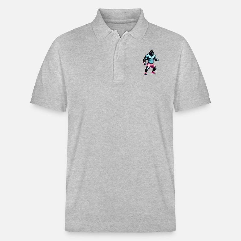 Boxe Boxeur Gorille - Polo PREPSTER bio Stanley/Stella Unisexe - gris chiné