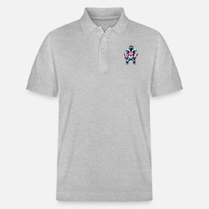 Boxe Boxeur Gorille - Polo PREPSTER bio Stanley/Stella Unisexe - gris chiné