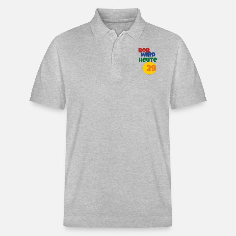 bob wird heute 29 - Stanley/Stella Unisex Bio-Poloshirt PREPSTER - Grau meliert
