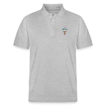Pittiplatsch Let the Music play - Stanley/Stella Unisex Bio-Poloshirt PREPSTER - Grau meliert - Vorne - Roxy (174cm) & Andy (188cm)