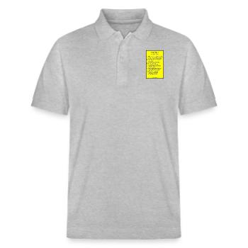 Liste Planeur - Polo PREPSTER bio Stanley/Stella Unisexe - gris chiné - Devant - Roxy (174cm) & Andy (188cm)