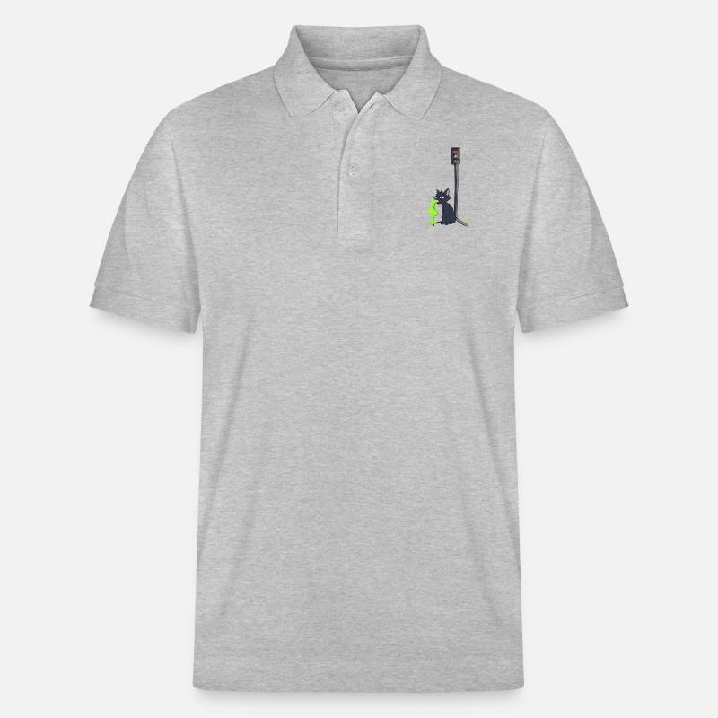 Sick Cat Viazoo - Stanley/Stella Unisex Bio-Poloshirt PREPSTER - Grau meliert