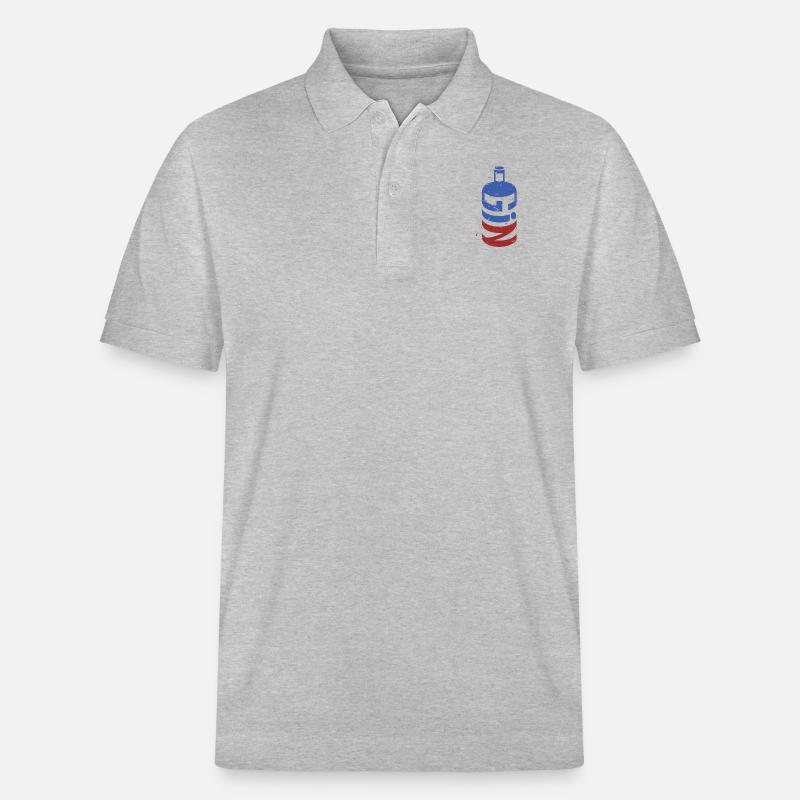 GIN dans un BOUTEILLE - Polo PREPSTER bio Stanley/Stella Unisexe - gris chiné