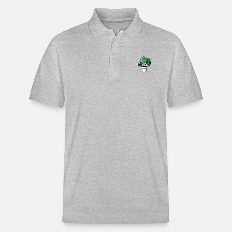 Monstera - Stanley/Stella Unisex Bio-Poloshirt PREPSTER - Grau meliert