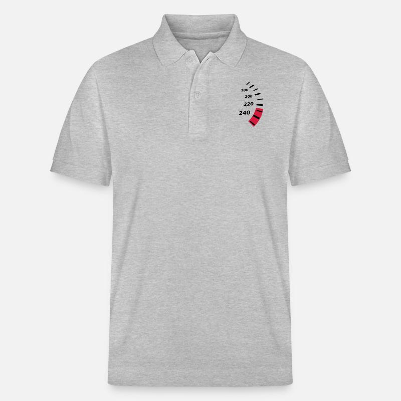 tacho, ps, motorsport - Stanley/Stella Unisex Bio-Poloshirt PREPSTER - Grau meliert
