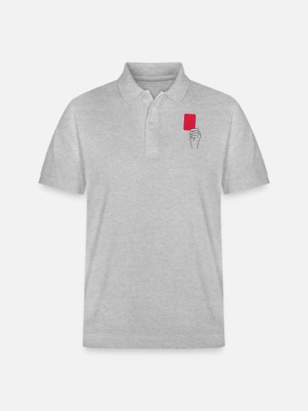 Rote Karte - Stanley/Stella Unisex Bio-Poloshirt PREPSTER - Grau meliert