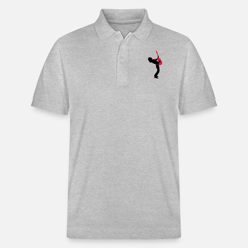 guitar player - Stanley/Stella Unisex Bio-Poloshirt PREPSTER - Grau meliert