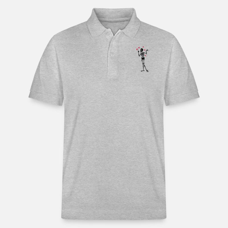 Squelette amoureux - Polo PREPSTER bio Stanley/Stella Unisexe - gris chiné