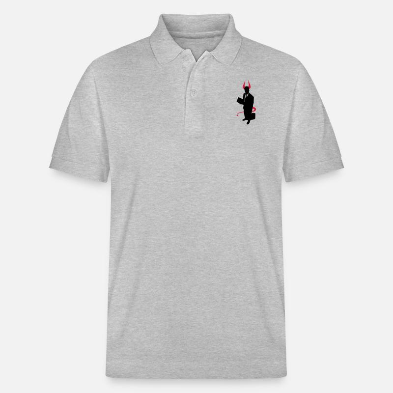 Business Devil - Stanley/Stella Unisex Bio-Poloshirt PREPSTER - Grau meliert