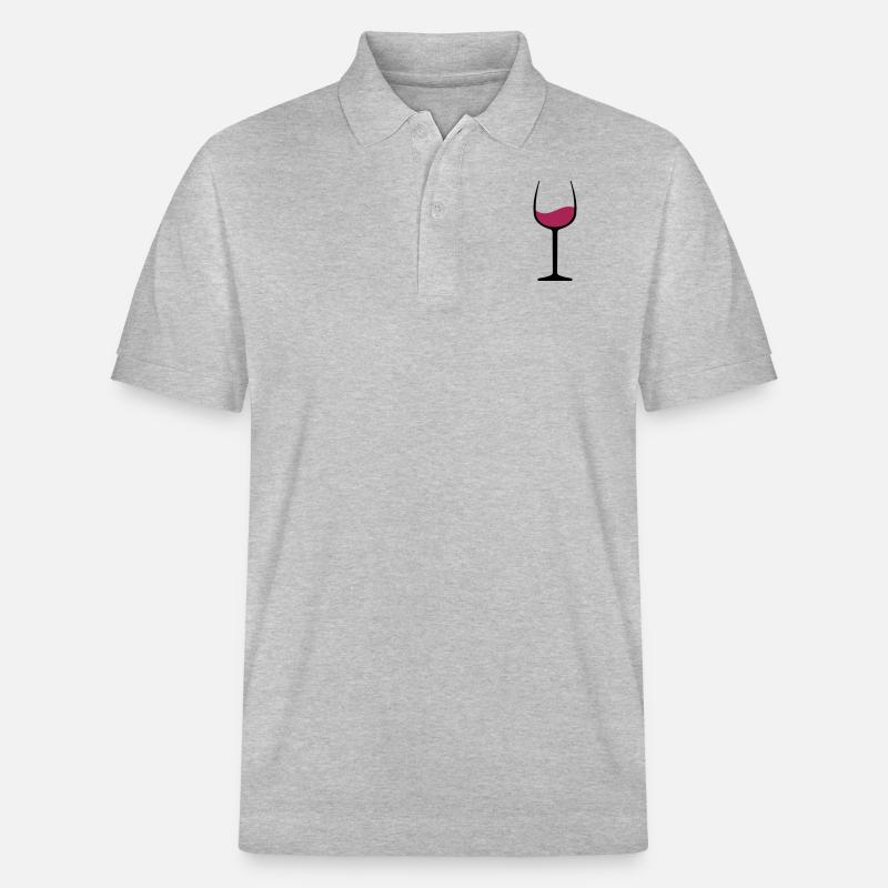 Wein - Stanley/Stella Unisex Bio-Poloshirt PREPSTER - Grau meliert