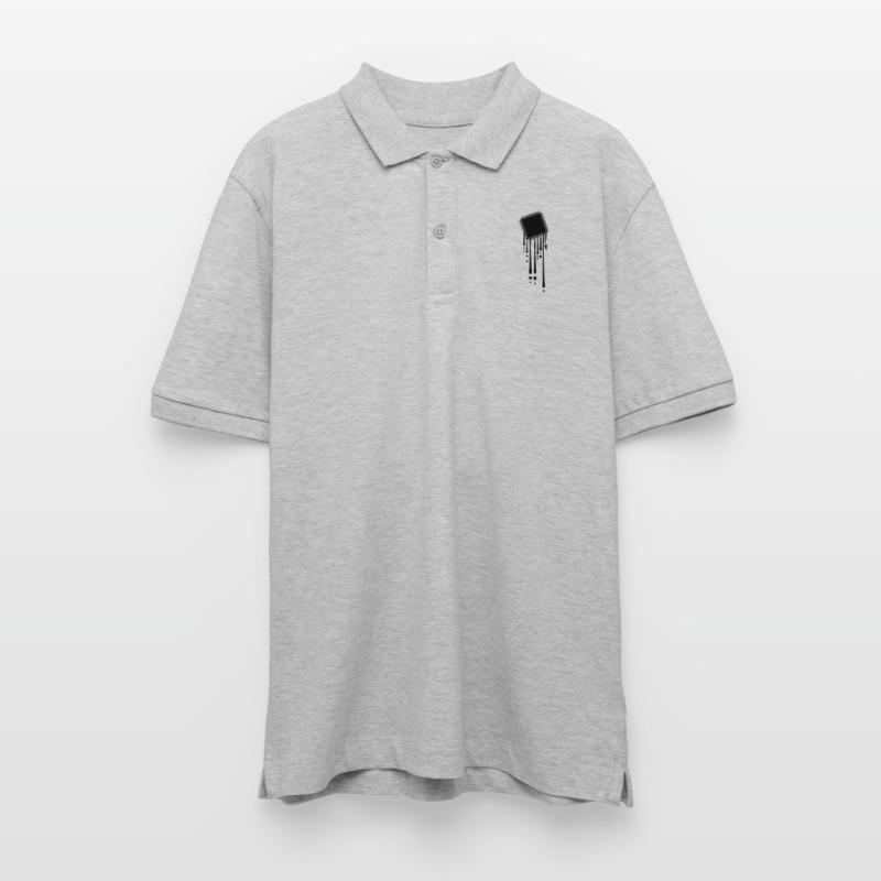 processor melt drops graffiti cpu computer Stanley/Stella Unisex Organic Polo Shirt PREPSTER