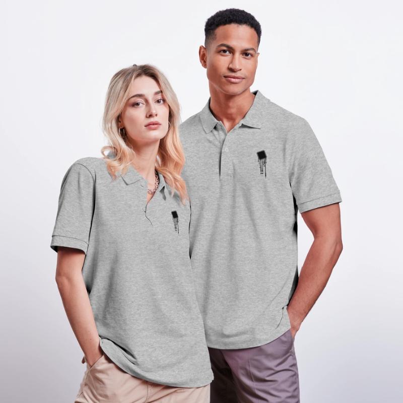 processor melt drops graffiti cpu computer Stanley/Stella Unisex Organic Polo Shirt PREPSTER