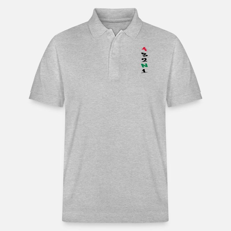 4 Gears Graffiti - Stanley/Stella Unisex Bio-Poloshirt PREPSTER - Grau meliert