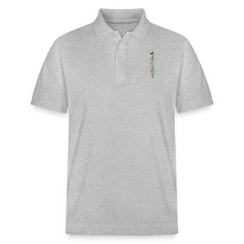 Ornement - Polo PREPSTER bio Stanley/Stella Unisexe - gris chiné - Devant - Roxy (174cm) & Andy (188cm)