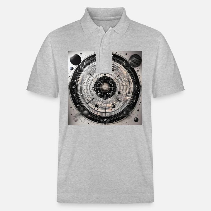 Galaxy's Edge - Interstellare Dartscheibe - Stanley/Stella Unisex Bio-Poloshirt PREPSTER - Grau meliert
