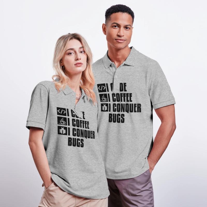 Café Codage Programmeur Codeur Développeur Nerd Coff Polo PREPSTER bio Stanley/Stella Unisexe