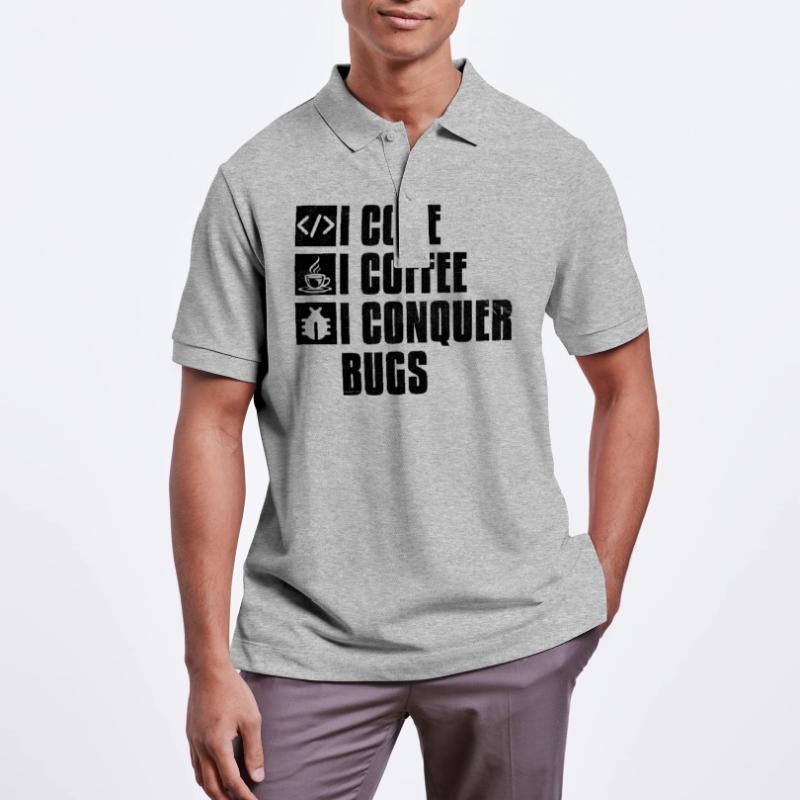 Kaffee-Codierung Programmierer Programmierer Entwickler Nerd Coff Stanley/Stella Unisex Bio-Poloshirt PREPSTER