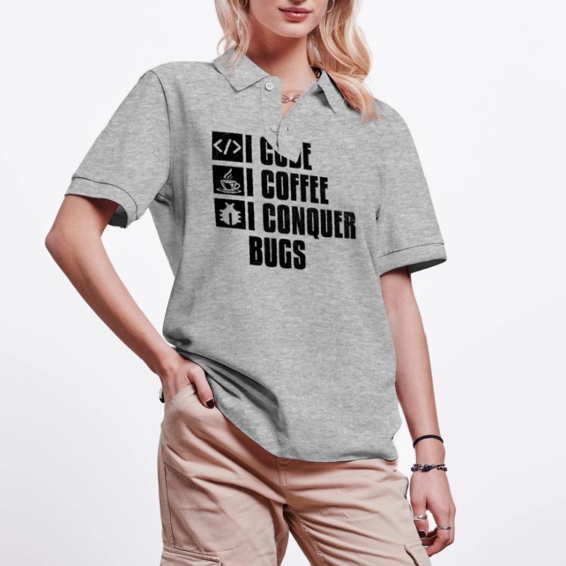 Café Codage Programmeur Codeur Développeur Nerd Coff Polo PREPSTER bio Stanley/Stella Unisexe