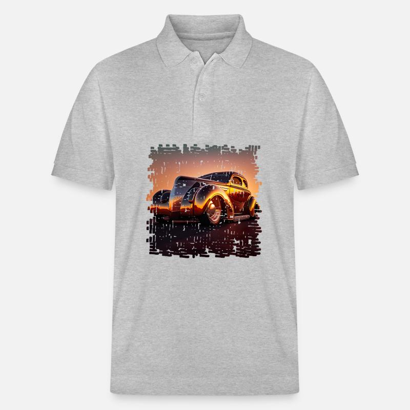 Beschleunigungsrennen oder Drag Racing - Stanley/Stella Unisex Bio-Poloshirt PREPSTER - Grau meliert