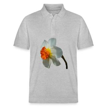 La jonquille est une fleur printanière - Polo PREPSTER bio Stanley/Stella Unisexe - gris chiné - Devant - Roxy (174cm) & Andy (188cm)