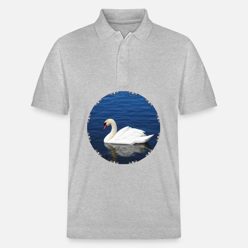 Anmutiger Höckerschwan - Stanley/Stella Unisex Bio-Poloshirt PREPSTER - Grau meliert