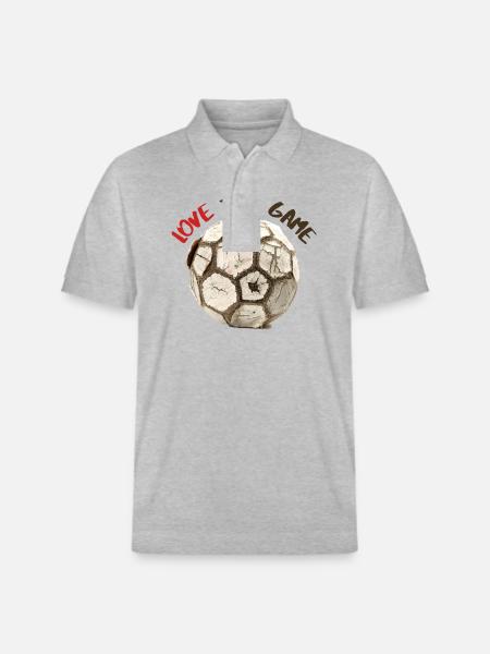 Shoot the ball - Stanley/Stella Unisex Bio-Poloshirt PREPSTER - Grau meliert
