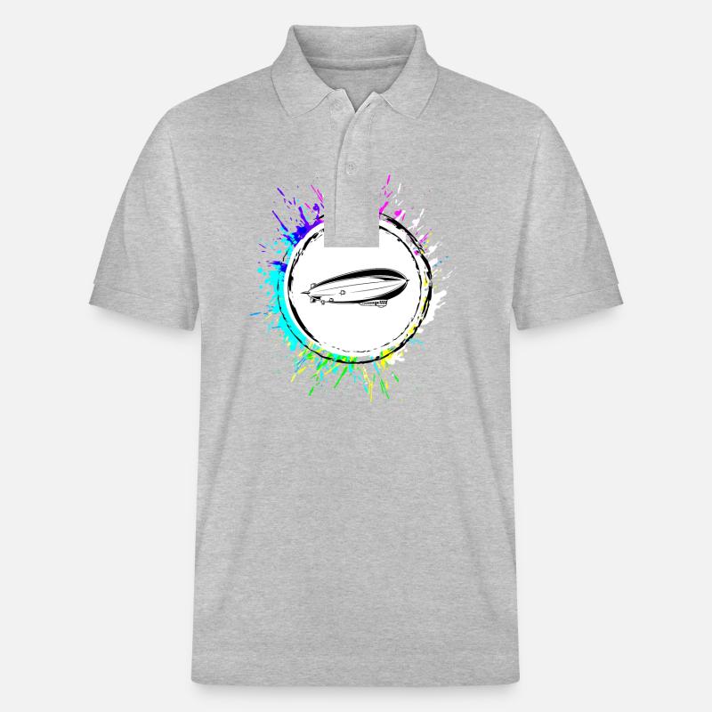 Symbole de l’icône Zeppelin - Polo PREPSTER bio Stanley/Stella Unisexe - gris chiné