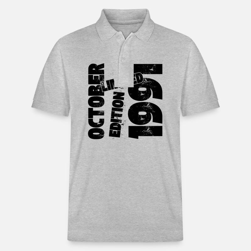 OCTOBRE 1991 LIMITED EDITION - Polo PREPSTER bio Stanley/Stella Unisexe - gris chiné