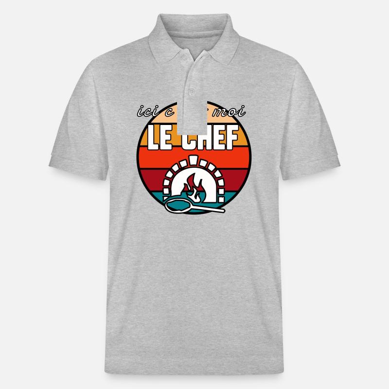 Ici c’est moi le chef - Polo PREPSTER bio Stanley/Stella Unisexe - gris chiné