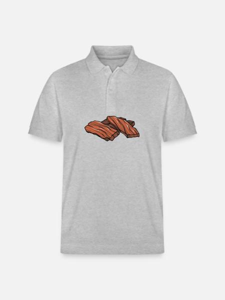 Beef Jerky Geschenk - Stanley/Stella Unisex Bio-Poloshirt PREPSTER - Grau meliert