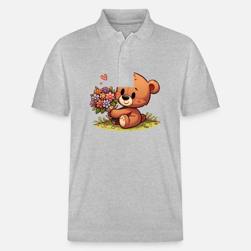 teddy bear 1 - Polo PREPSTER bio Stanley/Stella Unisexe - gris chiné