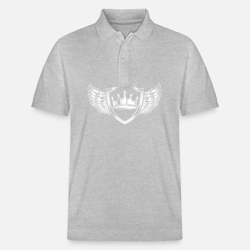 Krone Silhouette Wappen - Stanley/Stella Unisex Bio-Poloshirt PREPSTER - Grau meliert