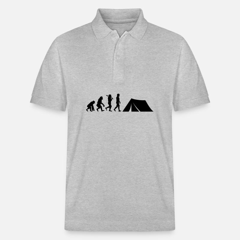 Zelten Evolution Camping - Stanley/Stella Unisex Bio-Poloshirt PREPSTER - Grau meliert