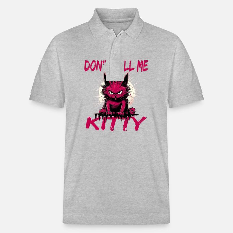 Don't Call Me Kitty - Stanley/Stella Unisex Bio-Poloshirt PREPSTER - Grau meliert