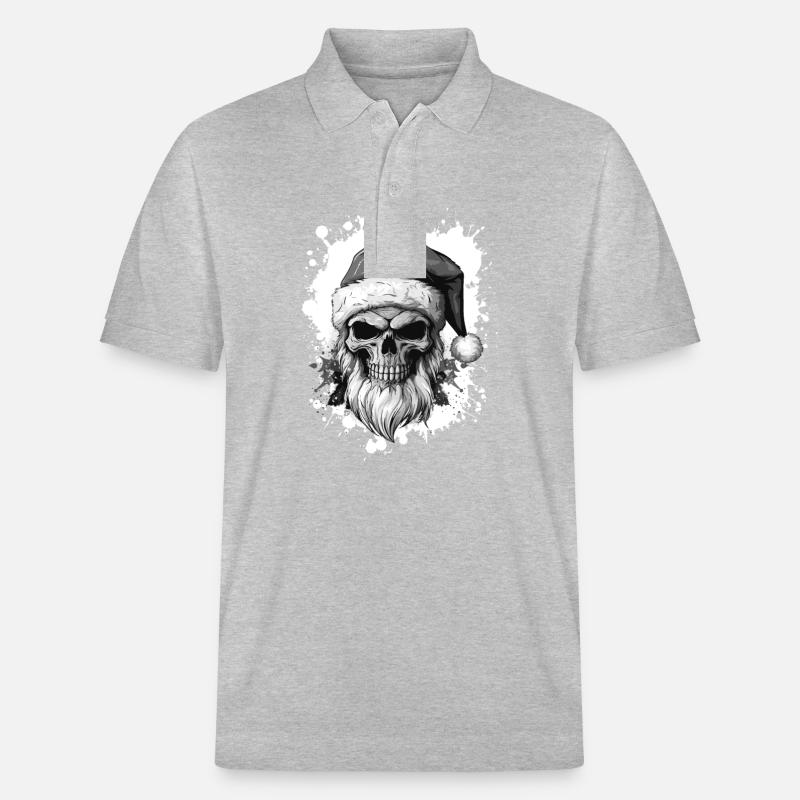 Père Noël crâne Noël - Polo PREPSTER bio Stanley/Stella Unisexe - gris chiné