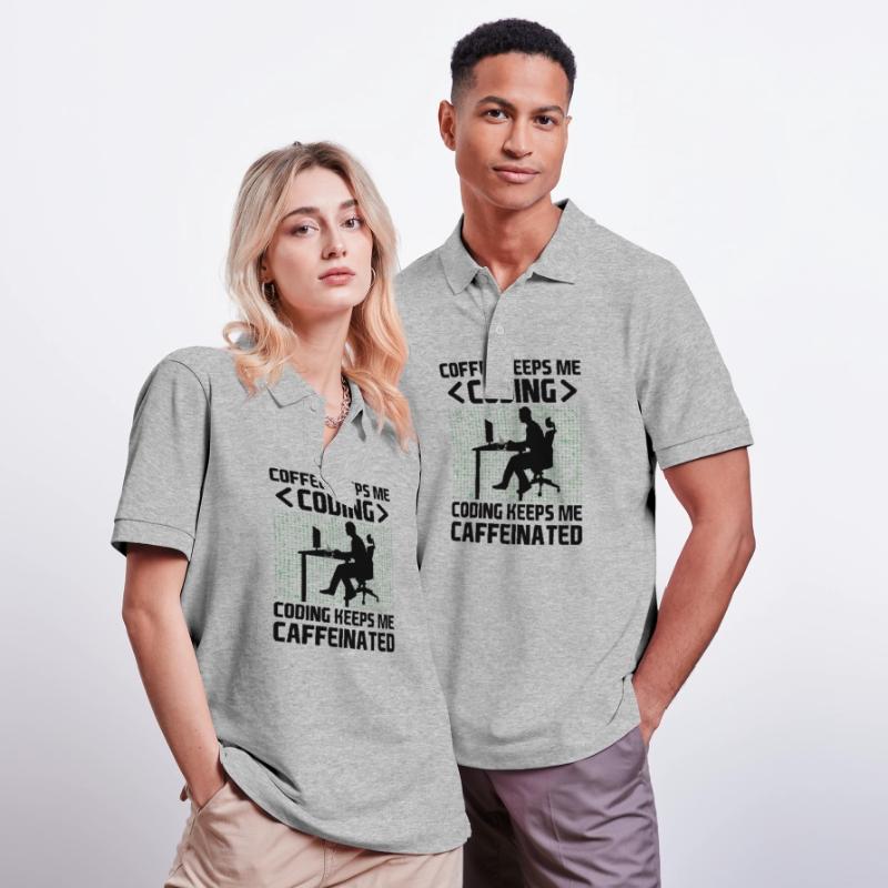 Kaffee-Codierung Programmierer Programmierer Entwickler Nerd Coff Stanley/Stella Unisex Bio-Poloshirt PREPSTER