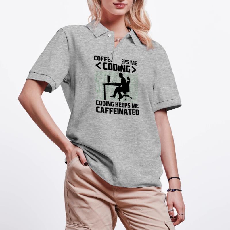 Kaffee-Codierung Programmierer Programmierer Entwickler Nerd Coff Stanley/Stella Unisex Bio-Poloshirt PREPSTER
