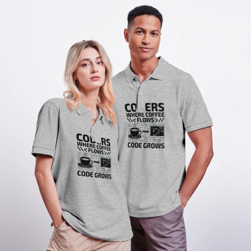 Café Codage Programmeur Codeur Développeur Nerd Coff Polo PREPSTER bio Stanley/Stella Unisexe