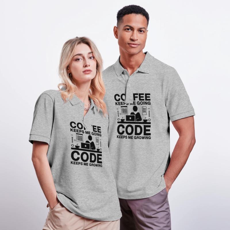 Kaffee-Codierung Programmierer Programmierer Entwickler Nerd Coff Stanley/Stella Unisex Bio-Poloshirt PREPSTER