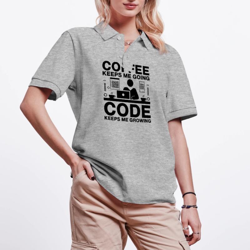 Kaffee-Codierung Programmierer Programmierer Entwickler Nerd Coff Stanley/Stella Unisex Bio-Poloshirt PREPSTER
