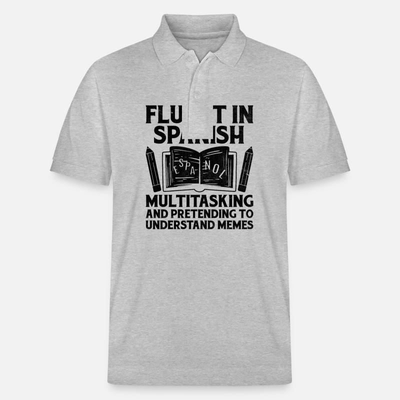 Fremdsprachenlehrer Schule Sprachlehrer - Stanley/Stella Unisex Bio-Poloshirt PREPSTER - Grau meliert