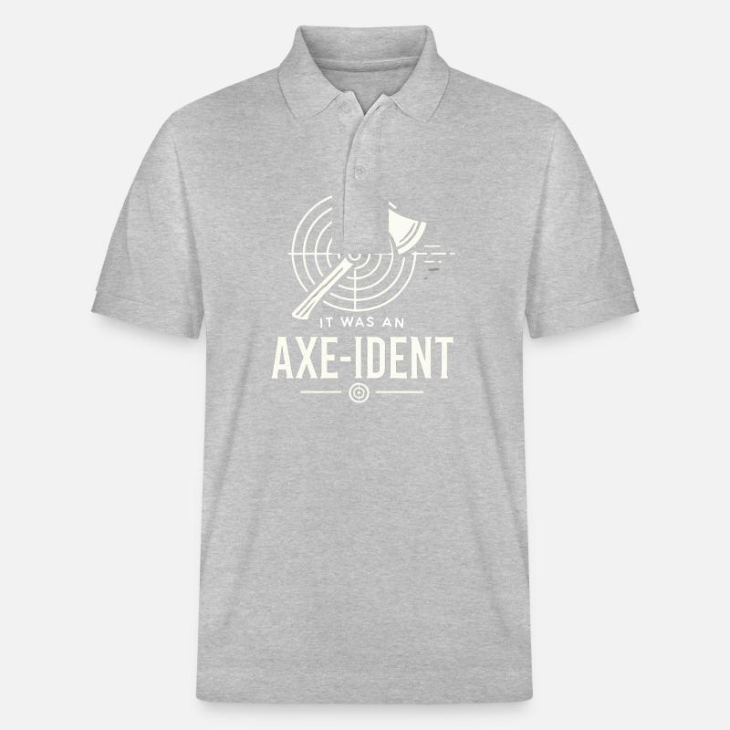 Es war ein Axt-ident - Stanley/Stella Unisex Bio-Poloshirt PREPSTER - Grau meliert