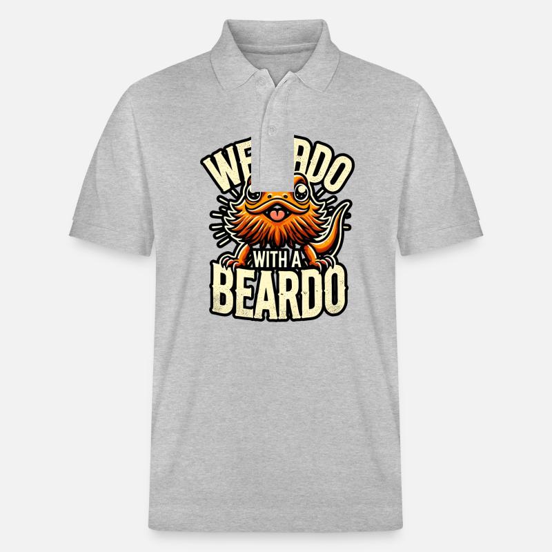 Spinner mit Bärtchen - Stanley/Stella Unisex Bio-Poloshirt PREPSTER - Grau meliert