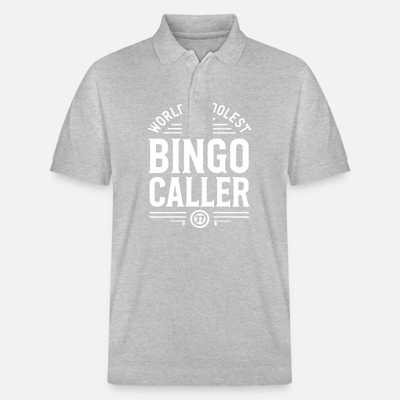 Der coolste Bingo-Anrufer der Welt - Stanley/Stella Unisex Bio-Poloshirt PREPSTER - Grau meliert