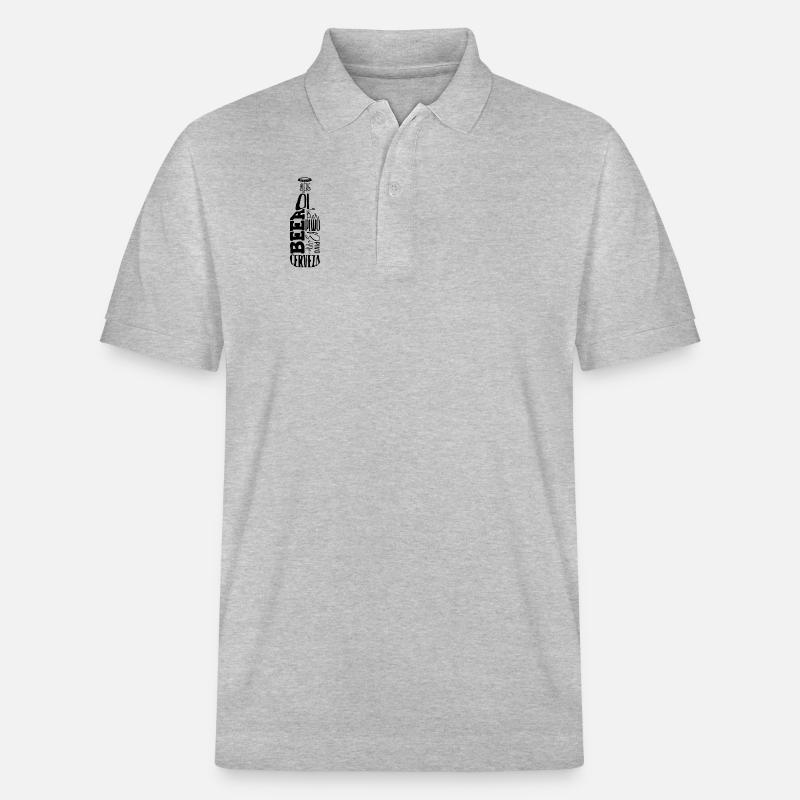 Bierflasche - Stanley/Stella Unisex Bio-Poloshirt PREPSTER - Grau meliert