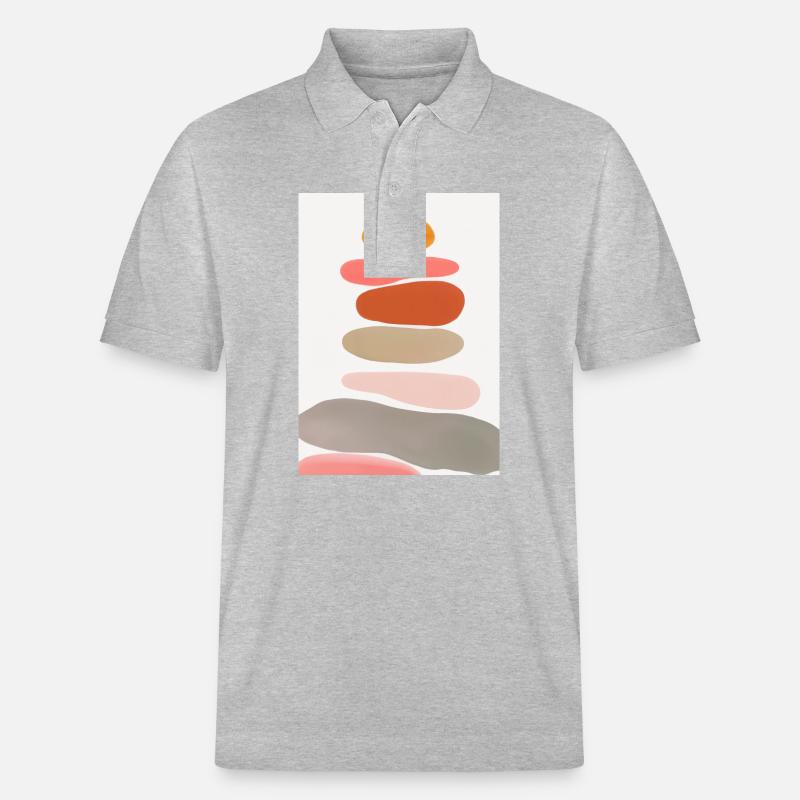Ausgleichende Steine - Stanley/Stella Unisex Bio-Poloshirt PREPSTER - Grau meliert