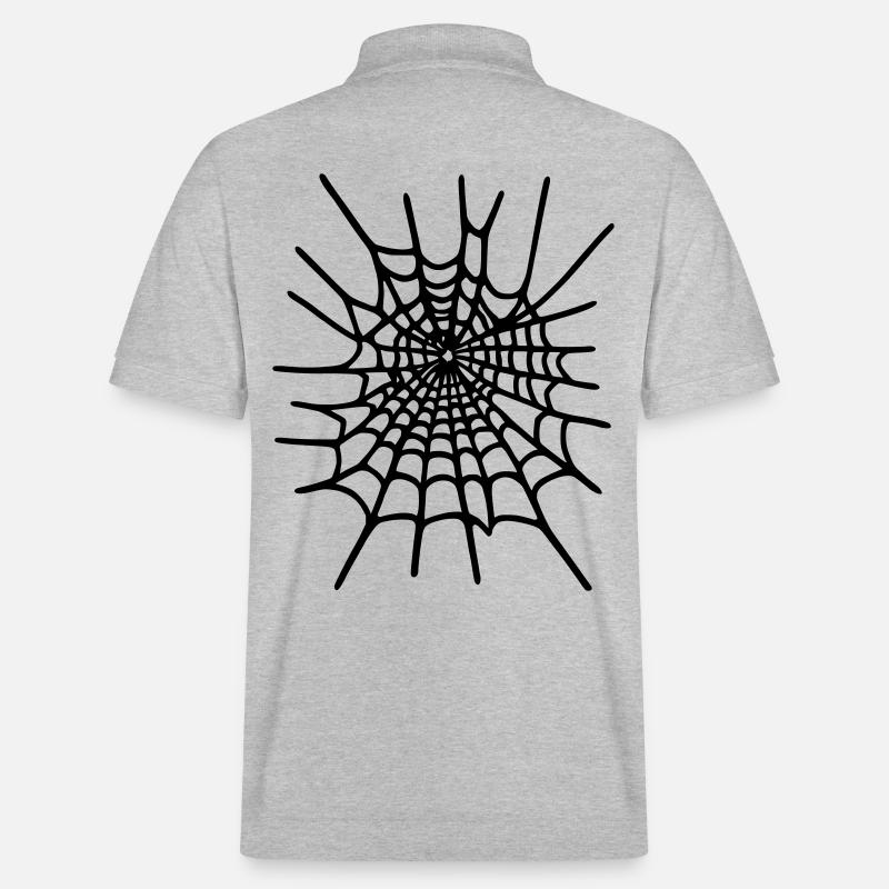 Spinnennetz Halloween - Stanley/Stella Unisex Bio-Poloshirt PREPSTER - Grau meliert
