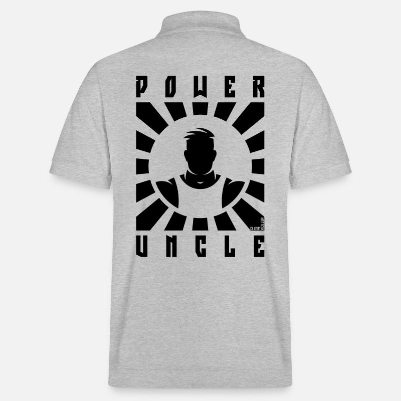 Oncle de puissance (Rayons / Noir) - Polo PREPSTER bio Stanley/Stella Unisexe - gris chiné