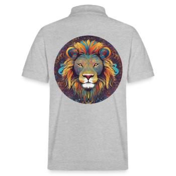 Lion King - Stanley/Stella Unisex Bio-Poloshirt PREPSTER - Grau meliert - Hinten - Andy (188cm)
